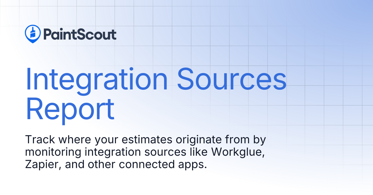 Integration Sources Report | Support | PaintScout Documentation